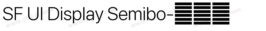 SF Ul Display Semibo字体转换